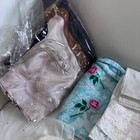 Vintage Handkerchief Lot Floral Linen Lace Hankies Gloves Mixed Estate Piece Set