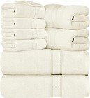 Towel Set 600 Gsm 8pc - 2 Bath Towels 2 Hand Towels 4 Washcloths Utopia Towels _