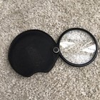 Vintage Bausch And Lomb Folding Pocket Magnifier In Black Leather Case
