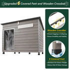 Wooden Dog House Outdoor Dog Kennel With Anti-chewing Iron Frames For Large Size