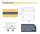 Upgraded Wd28x10384 Dishwasher Lower Rack Replacement With Wheels For Ge