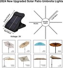 Solar Umbrella Lights  Patio Umbrella Lights Outdoor With 8 Modes 3v Solar Panel