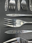 Oneida Community Stainless Flatware My Rose Set Of 12 Vintage Salad Forks