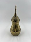 Vintage Mini Brass Arabic Dallah Coffee Pot Etched Islamic Middle Eastern Decor