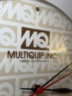 Vtg Multiquip  Inc Carson  Cali Bubble Advertising Clock Mikasa Qp Mq Runs Htf 