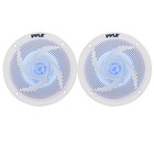 Pyle Marine Bluetooth Controller W mic  2x 5 25  Blue Led White Speakers W wire