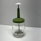 Vintage Federal Glass Housewares Food Nut Chopper Green Mcm