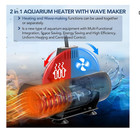 Hygger Hgy0009 300w Aquarium Heater Water Circulation Pump Wave Maker Open Box