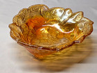 Indiana Glass Loganberry Carnival Nut Candy Bowl 7  Vintage