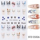 Cat Kitten Meow Animal Print Nail Stickers Decals Decoration Waterproof Diy Ns53