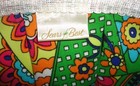 Vintage 1970s Sears Best Sewing Basket W plastic Tray White Wicker Floral W lock