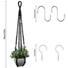 Macrame Plant Hanger For 5 To 10 Inch Plant Pots 35 Inch 35 Inch 2 Pack Black