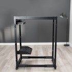 Vivo 25u Open Frame Adjustable Server Rack  4 Post Mobile Data Holder