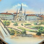 New Orleans La  Antique Jackson Square Cobalt Blue Souvenir Dish Plate
