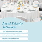 1 Pc 132  Round Cloth Fabric Linen Tablecloth - Ivory - Wedding Restaurant Sv