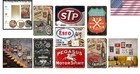 7 Pcs Vintage Metal Tin Garage Signs   Retro Wall Art For Man Caves  8x12 Inch