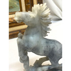 Vintage Chinese Hand Carved Marble Soapstone Horse Sculpture Gorgeous 4 5x7 
