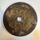Round Piano Organ Stool Disc Wood Antique Victorian 9 3 4    X 1   