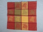 Fall Autumn Leaves 4 Napkins Woven Cotton Pampered Chef  Square 17 In X 17 In