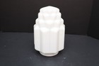 Art Deco Skyscraper Milk Glass Lamp Ceiling Shade 9 25  Tall W 4  Fitter