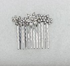 Gorgeous Clear Rhinestone Small Floral Hair Comb