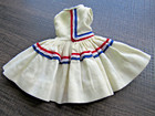 Vintage Tagged Madame Alexander White Red Blue Doll Dress For Cissette   Slip