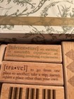 Anna Griffin Bees Dragonfly Plaid 5pc Rubber Stamp Set  Plus 4 Other Stamps