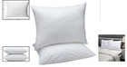 Standard Size Medium Density Bed Pillow Set With Washable Protectors - 2 Pieces