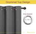 Nicetown Grey Kitchen Blackout Short Curtain W  Grommet 52 w X24 l - 2 Panels