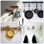 15 Pcs Black Coat Hooks - Wall Hooks For Closet Hanging  15pcs Hook   Black