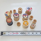 Vintage Various Brand Wooden Sewing Thread Spools- Lot Of 13