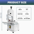 1500w Electric Meat   Bone Saw Machine  Frozen Meat Bandsaw For Butcher Kitchen