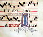 Illuminated Manuscript Choirbook Leaf Spain C 1460-90   Large Initials