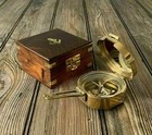Antique Vintage Brass Pocket Compass Brass Nautical Compass Marine Compass Gift