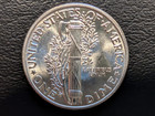 1944-d 10c Fb Mercury Dime 90  Silver Dime Gem Brilliant Unc Ms 