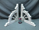 Antique Vintage Pair Shabby 15  White Porch Brackets Corbels Chic Old 1214-25b