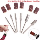 6x Nail Art Grinding Drill Bits Electric Manicure Machine Diamond Bullet Bit Us   