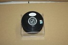 Pittsburgh Penguins Bryan Trottier  Autographed Signed  Puck Hof 1997 W case Jsa