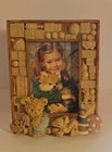 Teddy   Me 1994 Resin Teddy Bear Kids babies Photo Frame 3 5x5 Freestanding