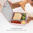 Ubbi Bento Box - Blush Pink  Bpa-free Latches Closure
