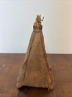 Native American Teepee Bark Husks   Wood Southwestern Native American Decor 7in
