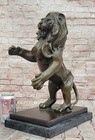 Bronze Lion Statue Antique Lion Sculpture Real Bronze Casting Statues Gift Decor