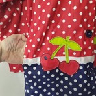 Hartstrings Girls Raincoat Size 5 6 Red White Polka Dot Cherry Applique Hooded