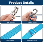 4   pack Blue Adjustable Nylon Horse Cross Ties With Snaps   16 Mounting Screws