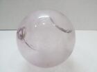 Cracked Authentic 4 Inch Lavender Japanese Glass Float Ball Buoy  case2257 