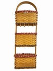 3 Tier Woven Wall Basket Organizer Rustic Farmhouse Cottagecore Decor