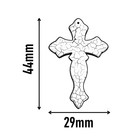 29x44mm Multicolor Cross Gemstone Bead Howlite Magnesite Turquoise Cross Pendant