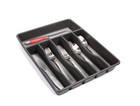 Silverware Organizer  Large  Grey Adjustable Cutlery Tray In Grey