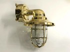 Nautical Solid Brass Outdoor Exterior Wall Light Fixture With Junction Box