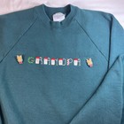 Vintage Hanes Christmas Sweatshirt Grandma Grandpa Graphic Crewneck Xl Green